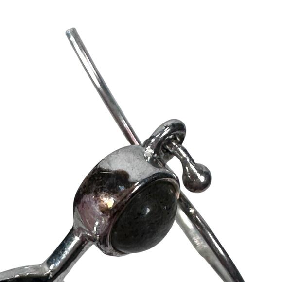 925 Sterling Silver Labradorite Dangle Round Drop Earrings Jewelry For Women's - Picture 6 of 7